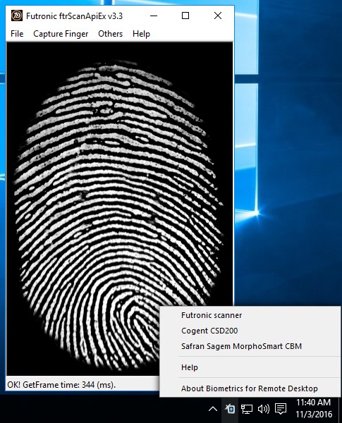 Biometrics for Remote Desktop 1.7