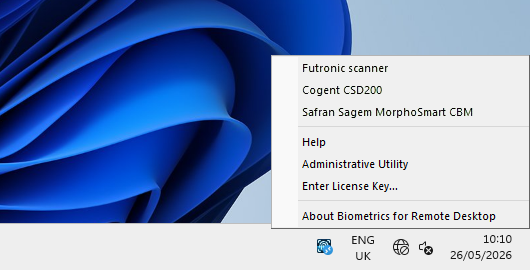 Biometrics for Remote Desktop